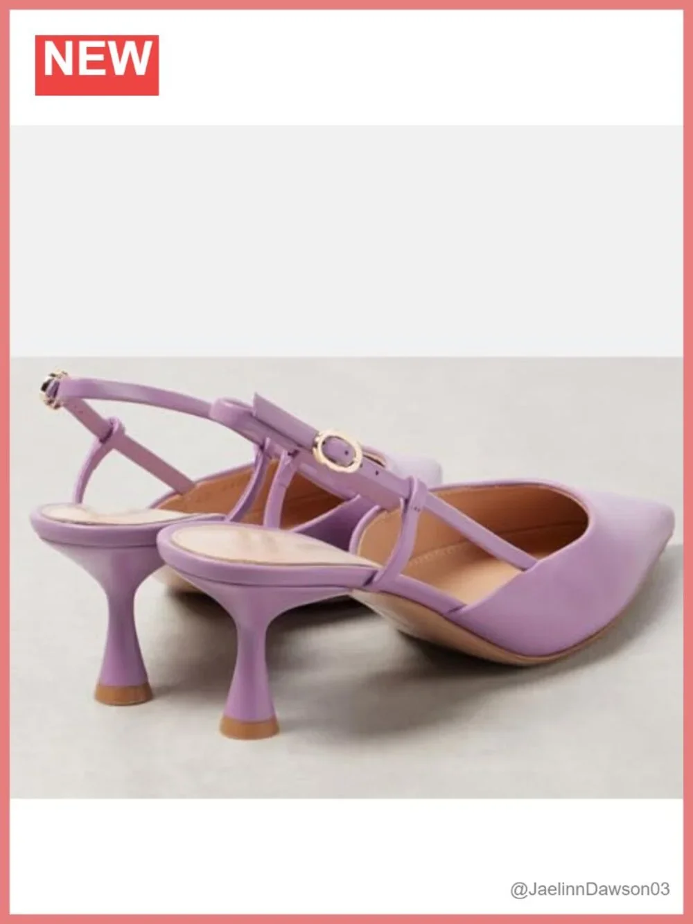 Women's Pointed Toe Kitten Heels Slingback Pumps Closed Toe Dress Shoes Work
